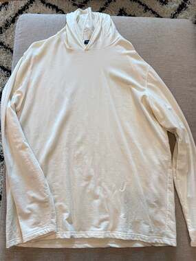 Peter Millar Crown Crafted Excursionist Flex Knit Hoodie XL Cream